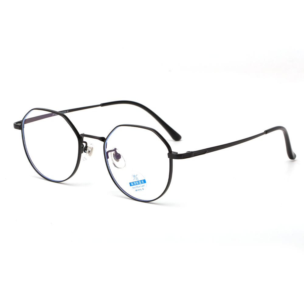 122201 Lightweight Hexagon Titanium Eyeglasses - Image 2