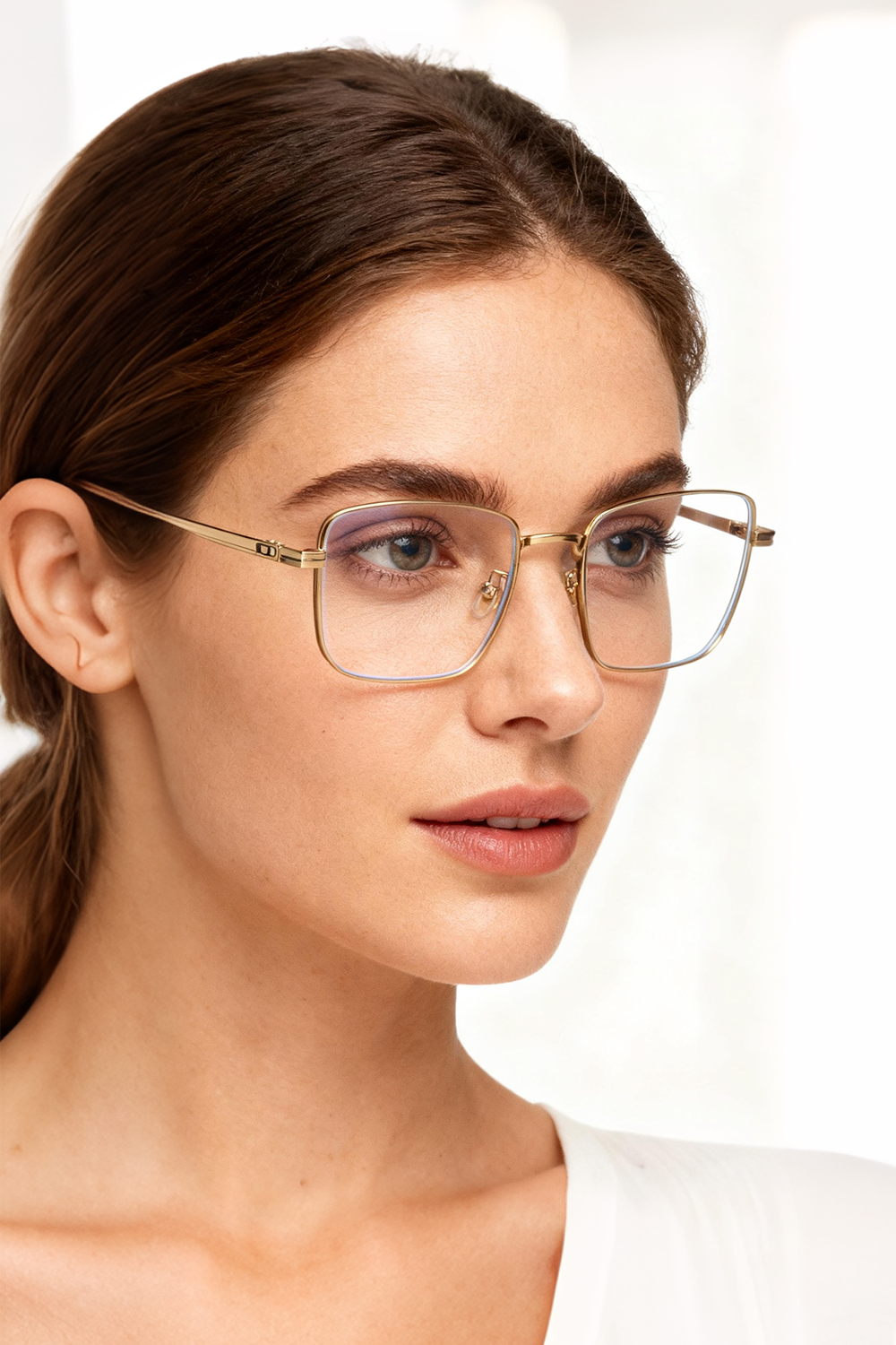 30877 Classic Gold & Black Titanium Eyeglasses