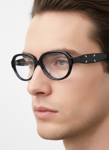 2228 Retro Oval Black Frame Blue Light Blocking Glasses - Unique Statement Style
