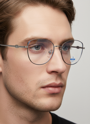 30902 Vintage Cat-eye Blue Light Blocking Titanium Glasses - Stylish & Lightweight Eyewear
