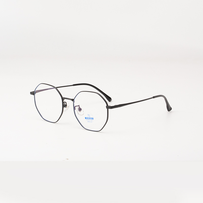 121211 Trendy Titanium Hexagon Blue Light Blocking Glasses - Image 2
