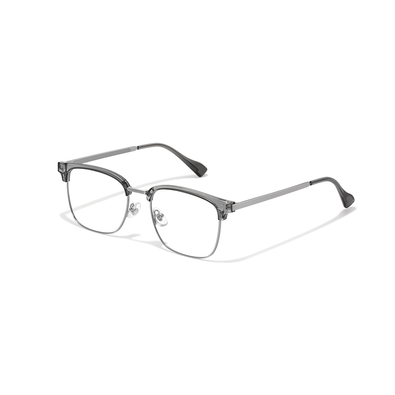 8038 Vintage Clubmaster Eyeglasses - Retro Half-Rim Browline Frame - Image 6